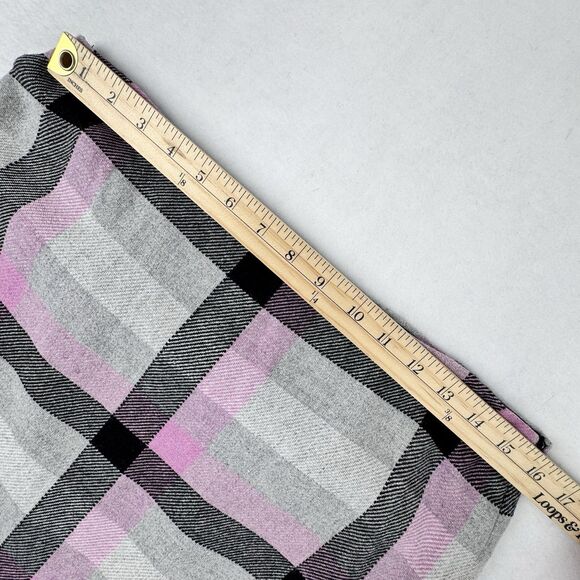 Talbots Plaid Skirt Womens 10 Gray Purple Wool Blend Academia Preppy Career - Picture 9 of 12